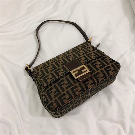 vintage fendi zucca pattern mamma baguette handbag|Fendi zucca mama handbags.